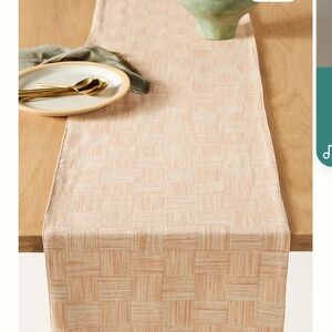 Anthropologie Peach and Cream Table Runner